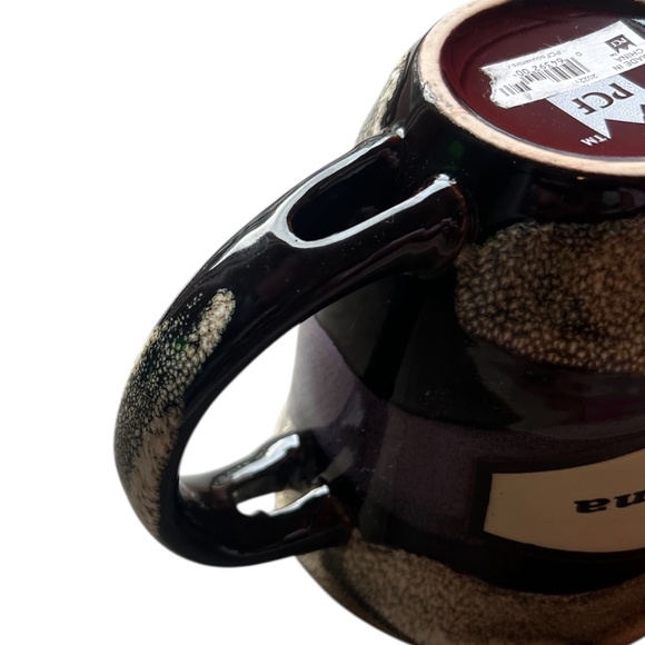 PCF MONTANA Souvenir Earth Tones Glazed Coffee Mug With Purple - Picture 7 of 8